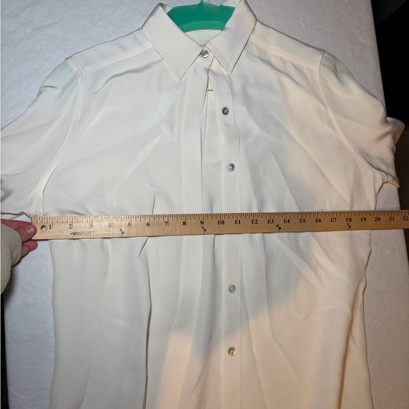 ANN MASHBURN Cream Silk Shirt - Picture 6 of 6